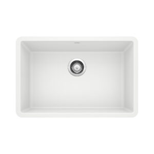 Blanco Precis SILGRANIT 27″ Single Bowl Undermount Kitchen Sink – White