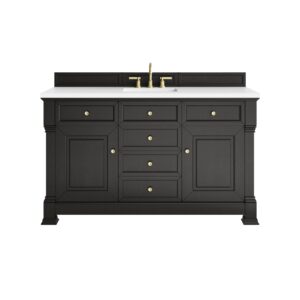 Brookfield 60″ Single Vanity, Black Onyx