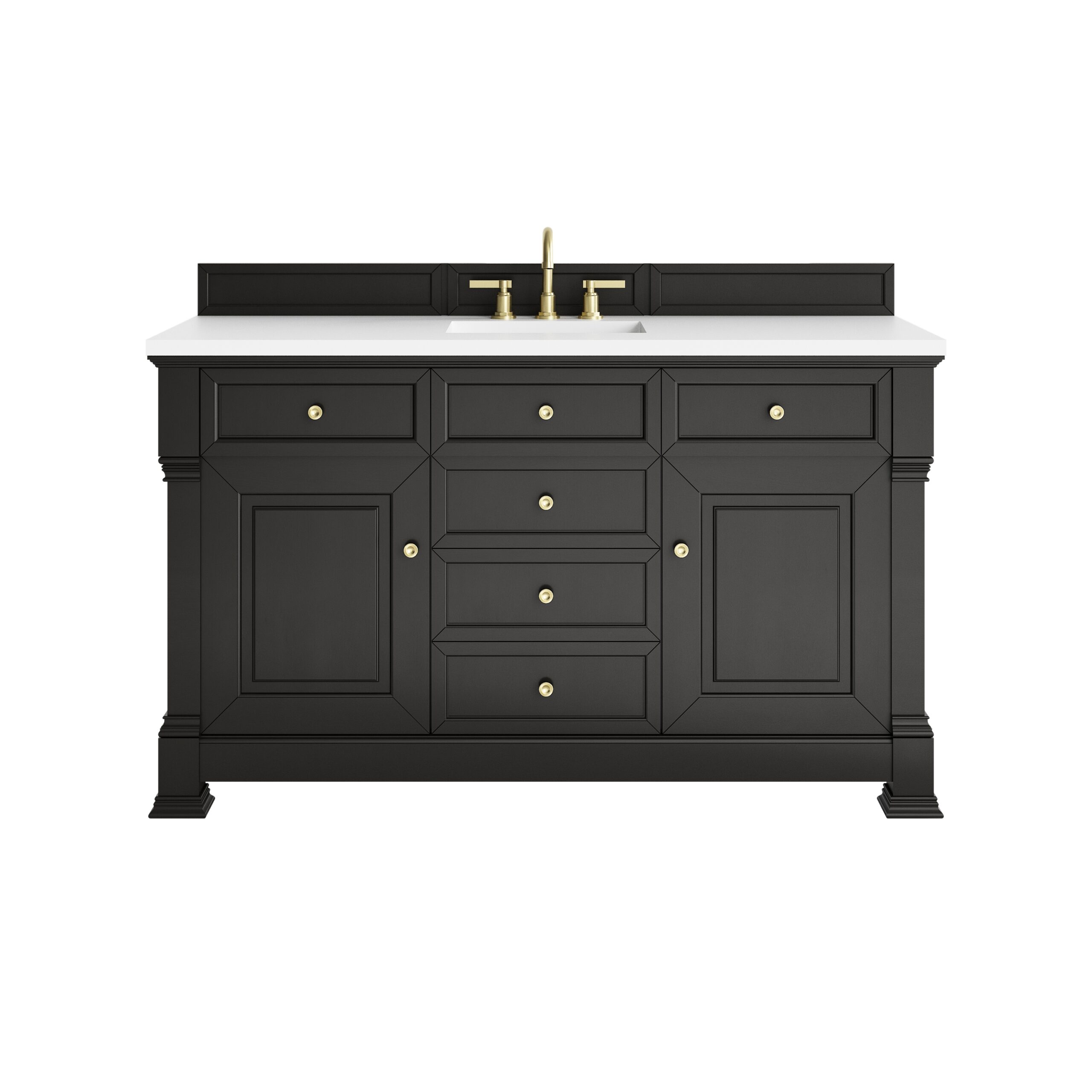 Brookfield 60" Single Vanity, Black Onyx