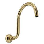 ROHL 12" Wall Mount Shower Arm In Unlacquered Brass
