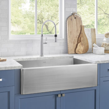 Blanco Quatrus R15 32" Single Bowl Apron-Front Stainless Steel Farmhouse Sink - Image 3