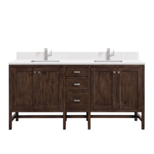 Addison 72" Double Vanity, Mid-Century Acacia