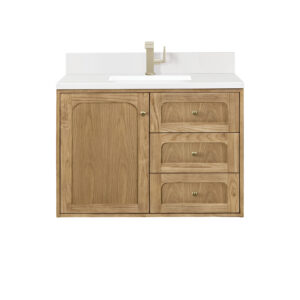 Laurent 36" Single Vanity, Light Natural Oak