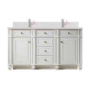 Bristol 60" Double Vanity, Bright White