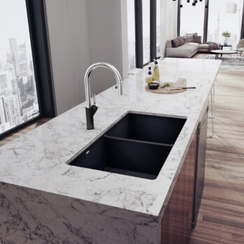 Blanco Precis SILGRANIT 29" 50/50 Double Bowl Undermount Kitchen Sink - Anthracite - Image 4