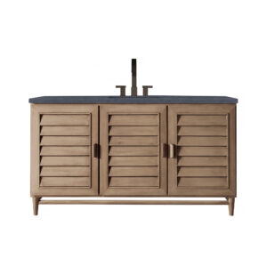 Portland 60" Single Vanity Whitewashed Walnut