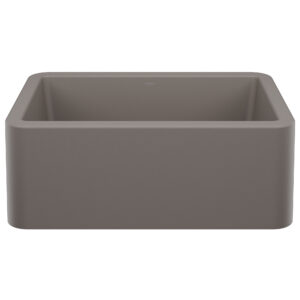 Blanco Ikon SILGRANIT 27″ Single Bowl Apron-Front Farmhouse Sink – Volcano Gray