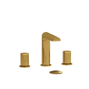 Riobel Parabola™ Widespread Lavatory Faucet In Brushed Gold