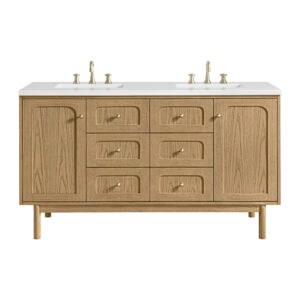 Laurent 60″ Double Vanity, Light Natural Oak