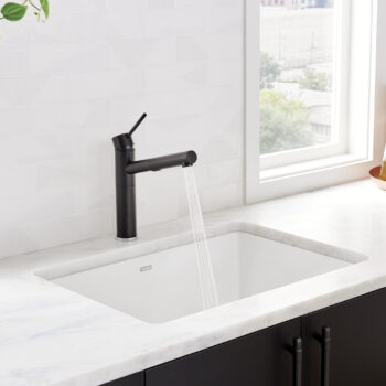 Blanco Precis SILGRANIT 27" Single Bowl Undermount Kitchen Sink - White - Image 2