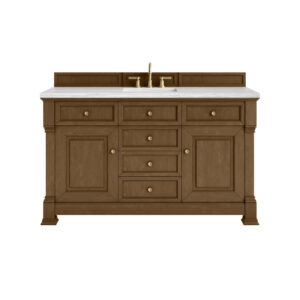 Brookfield 60" Single Vanity, Honey Oak