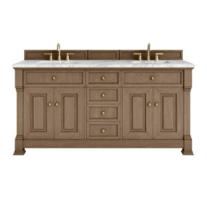 Brookfield 72" Double Vanity, Pecan