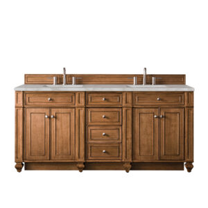 Bristol 72" Double Vanity, Saddle Brown