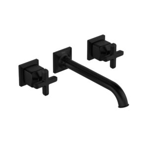 ROHL Apothecary™ Wall Mount Lavatory Faucet Trim In Matte Black