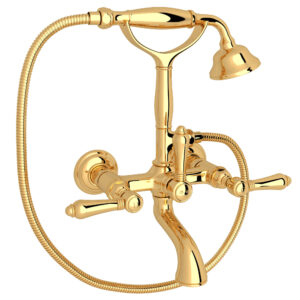 ROHL Exposed Wall Mount Tub Filler In Italian Brass