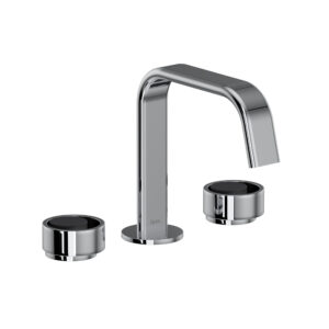 ROHL Eclissi™ Widespread Lavatory Faucet With U-Spout In Polished Chrome/Matte Black