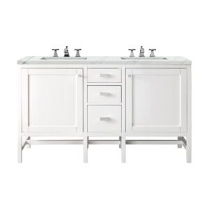 Addison 60" Double Vanity, Glossy White