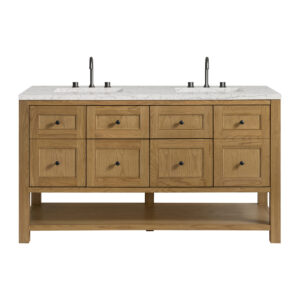 Breckenridge 60" Double Vanity, Light Natural Oak