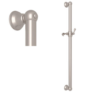 ROHL 36″ Grab Bar With Sliding Handshower Holder In Satin Nickel