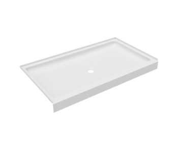 Swan 34 x 60 Veritek Alcove Shower Pan with Center Drain in White