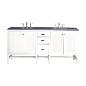 Addison 72" Double Vanity, Glossy White
