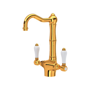 ROHL Acqui® Two Handle Bar/Food Prep Kitchen Faucet In Italian Brass