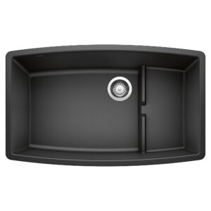 Blanco Performa Cascade SILGRANIT 32″ Single Bowl Undermount Kitchen Sink with Colander – Anthracite