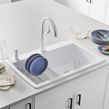 Blanco Diamond SILGRANIT 33.5" Super Single Dual Mount Kitchen Sink - White - Image 2