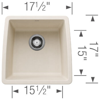 Blanco Performa SILGRANIT 17" Undermount Bar Sink - Soft White - Image 3