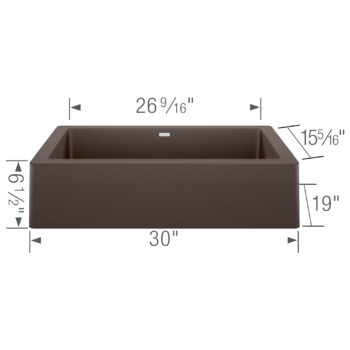 Blanco Vintera SILGRANIT 30" Single Bowl Apron-Front Farmhouse Sink - Café - Image 3
