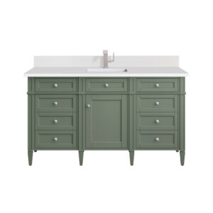 Brittany 60" Single Vanity, Smokey Celadon