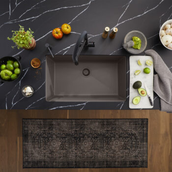 Blanco Precis SILGRANIT 32" Super Single Undermount Kitchen Sink - Volcano Gray - Image 2