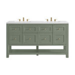 Breckenridge 60" Double Vanity, Smokey Celadon