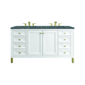 Chicago 60" Double Vanity, Glossy White
