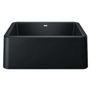 Blanco Ikon SILGRANIT 27″ Single Bowl Apron-Front Farmhouse Sink – Coal Black