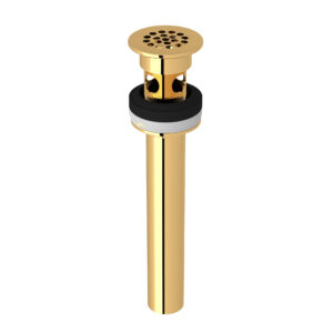 ROHL Lavatory Grid Drain With Overflow In English Gold