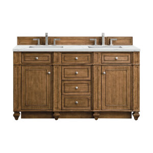 Bristol 60" Double Vanity, Saddle Brown