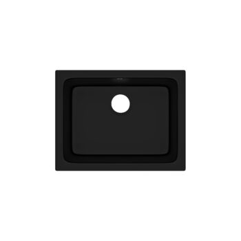 ROHL Allia™ 24" Fireclay Single Bowl Undermount Kitchen Or Laundry Sink In Satin Black