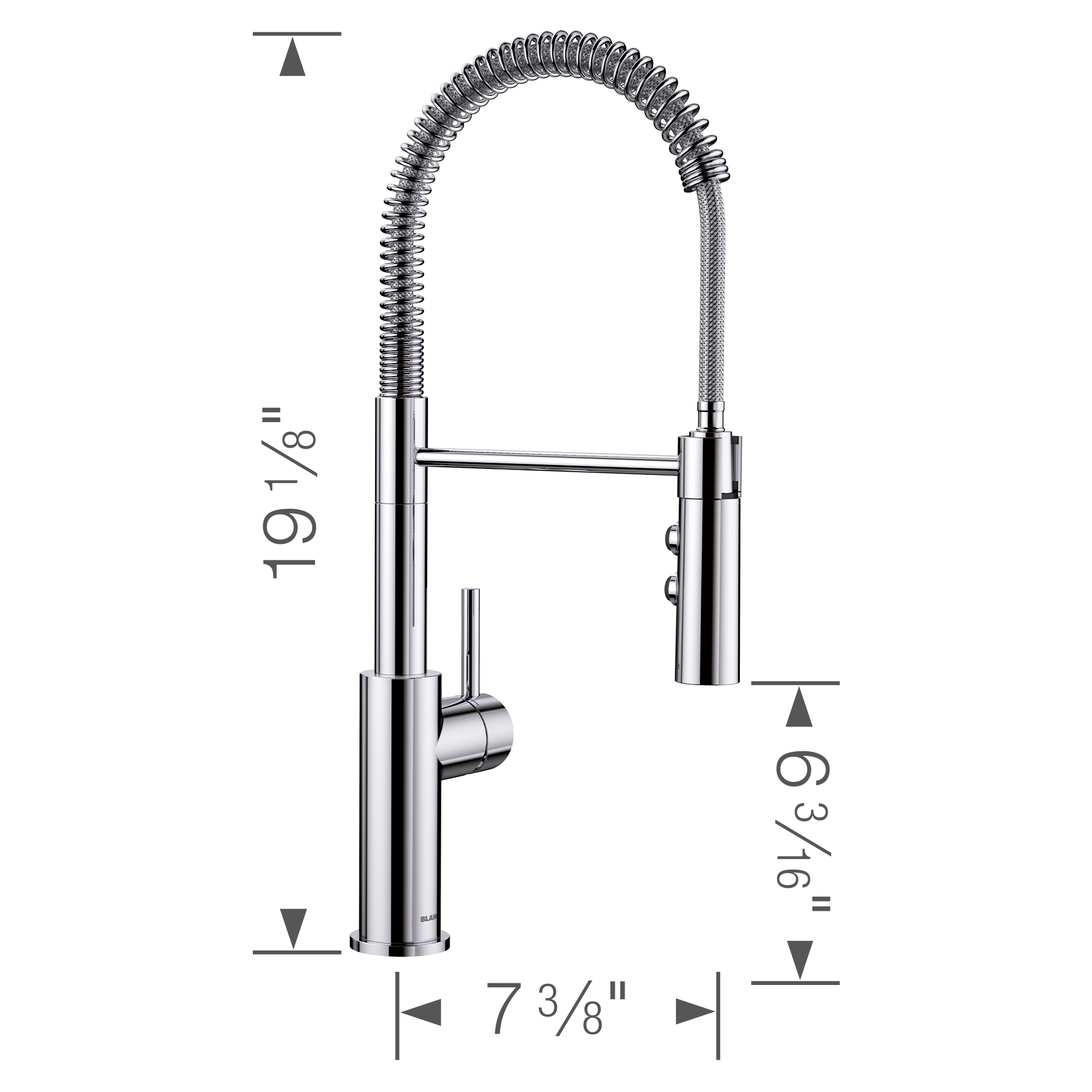 Blanco Catris Semi-Pro Pull-Down Dual-Spray Kitchen Faucet 1.5 GPM - Chrome - Image 4