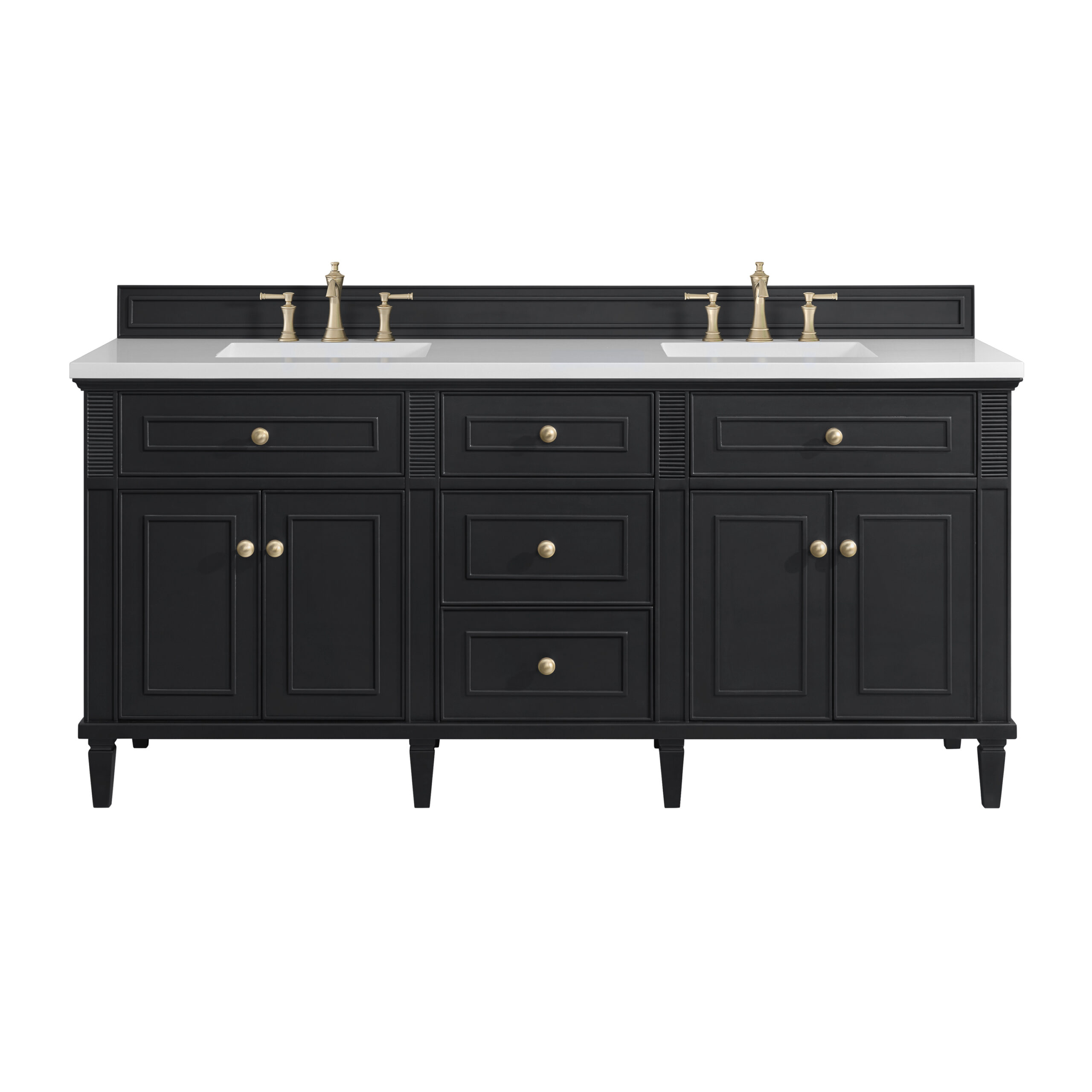 Lorelai 72" Double Vanity, Black Onyx
