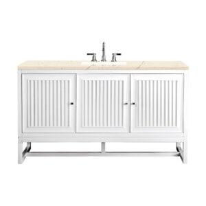 Athens 60" Single Vanity, Glossy White
