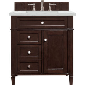Brittany 30" Single Vanity, Burnished Mahogany