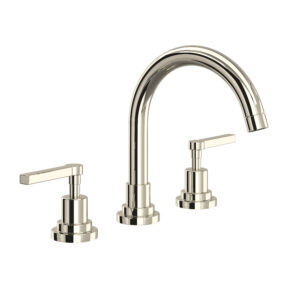ROHL Lombardia® Widespread Lavatory Faucet With C-Spout In Polished Nickel