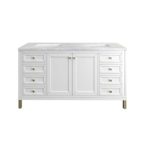 Chicago 60" Double Vanity, Glossy White