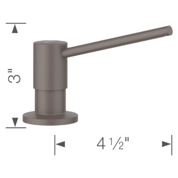 Blanco Torre Soap Dispenser - Volcano Gray - Image 3