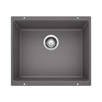 Blanco Precis SILGRANIT 21" Single Bowl Undermount Kitchen Sink - Cinder