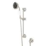 ROHL Handshower Set With 22" Slide Bar and 3-Function Handshower In Polished Nickel