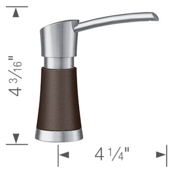 Blanco Artona Soap Dispenser - PVD Steel/Café - Image 3