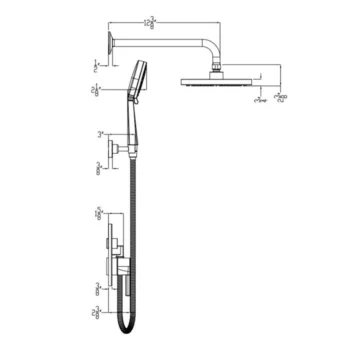Huntington Brass Round Push Button Shower Trim In Matte Black - Image 3