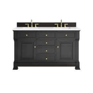 Brookfield 60″ Double Vanity, Black Onyx